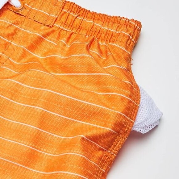 KANU BOYS LINE UP RASH GUARD SWIM TRUNKS ORANGE WHITE STRIPES  SIZE XL 18-20 NWT - Picture 3 of 8